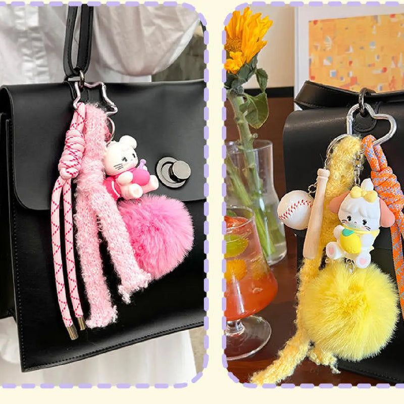Mikko Pom-Pom Series Plush Blind Box Keychain – Pastel Mystery Charm (Authentic)