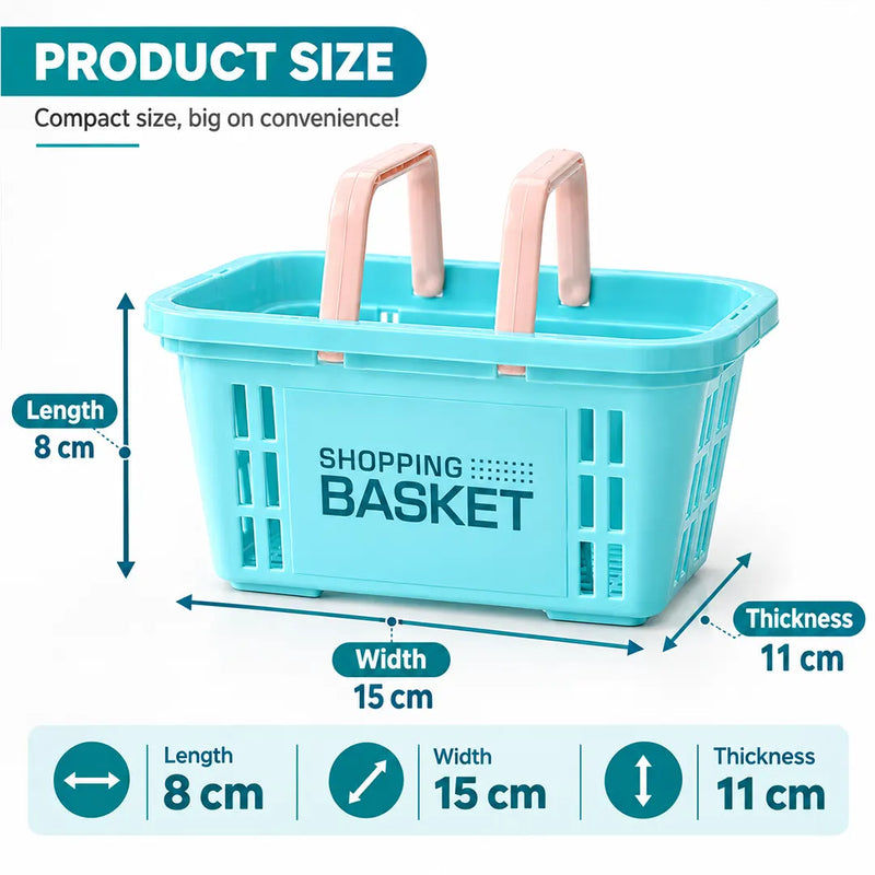 Mini Pastel Shopping Basket - 15 CM Width