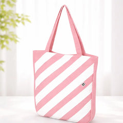 Korean Style Color Line Tote Bag – Trendy Fashion Design