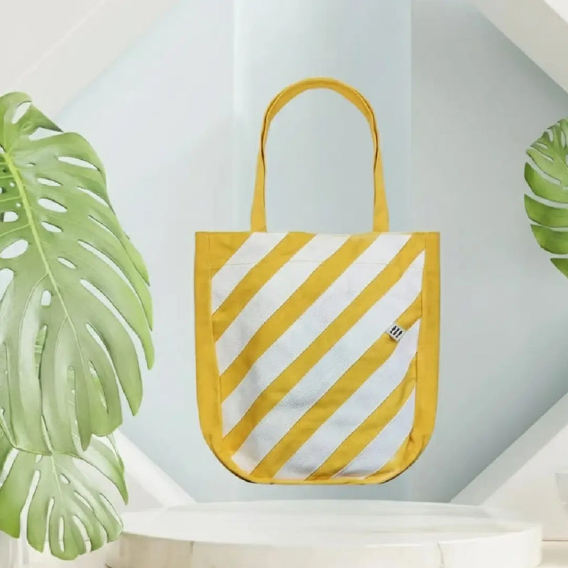 Korean Style Color Line Tote Bag – Trendy Fashion Design