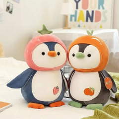 Kawaii Fruit Penguin Plush Toy 30 Cm – Super Soft
