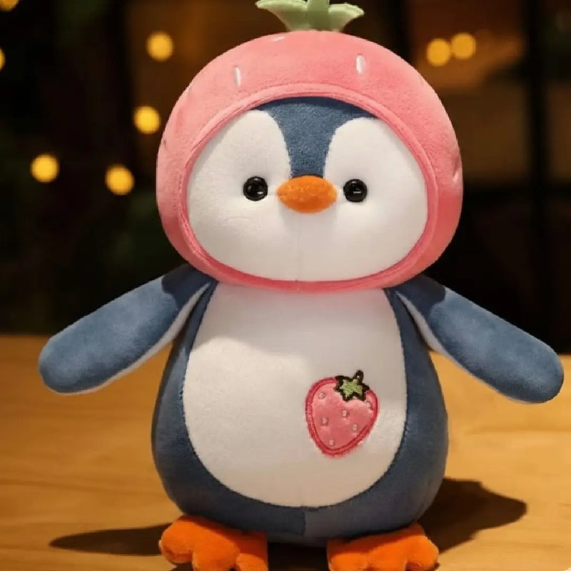 Kawaii Fruit Penguin Plush Toy 30 Cm – Super Soft