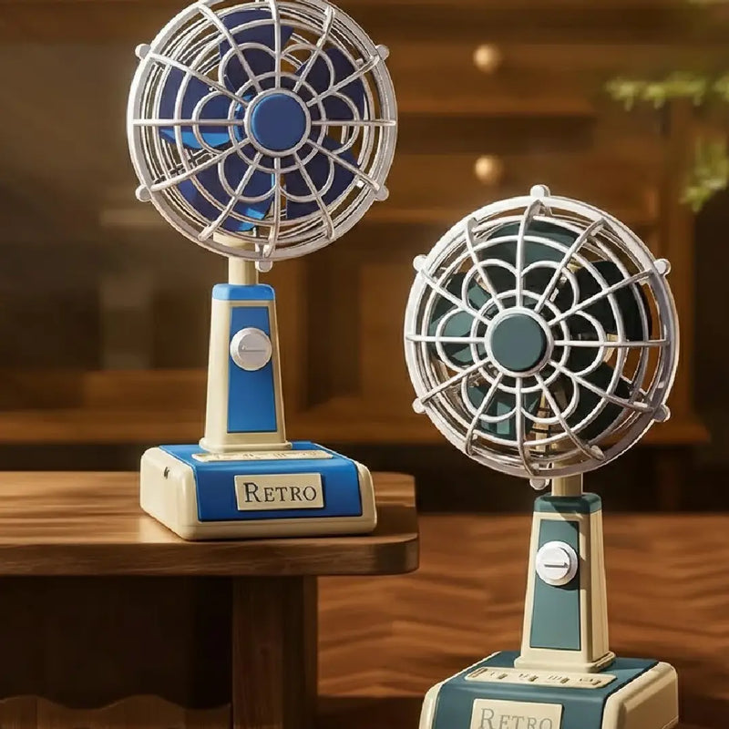 Vintage Retro Style Mini Desk Fan – Classic Design