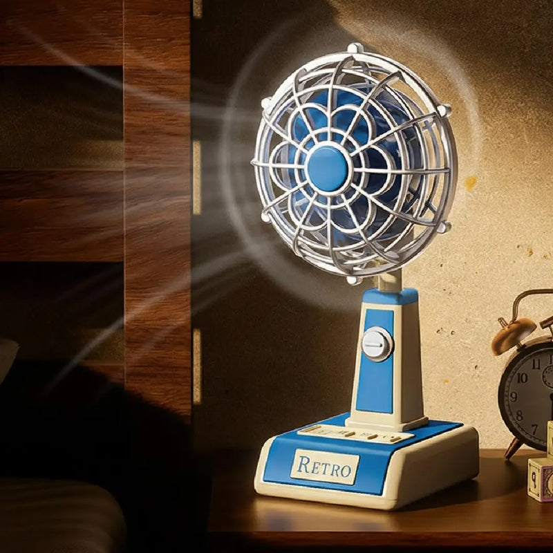 Vintage Retro Style Mini Desk Fan – Classic Design