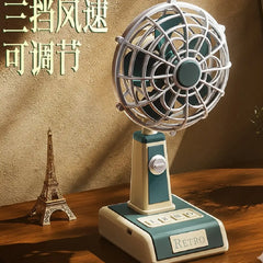 Vintage Retro Style Mini Desk Fan – Classic Design