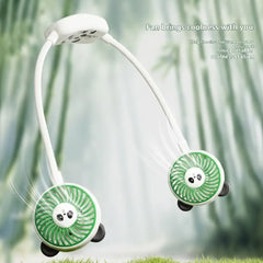 Cute Panda Wearable Neck Fan – Hands-Free Cooling