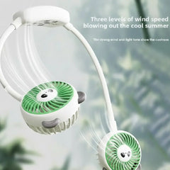 Cute Panda Wearable Neck Fan – Hands-Free Cooling