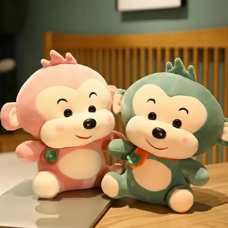 Kawaii Scarf Monkey Plush Toy 30 Cm Cute Buddy