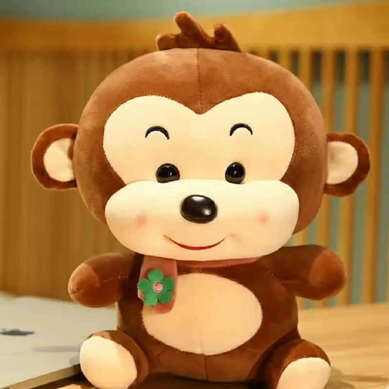 Kawaii Scarf Monkey Plush Toy 30 Cm Cute Buddy