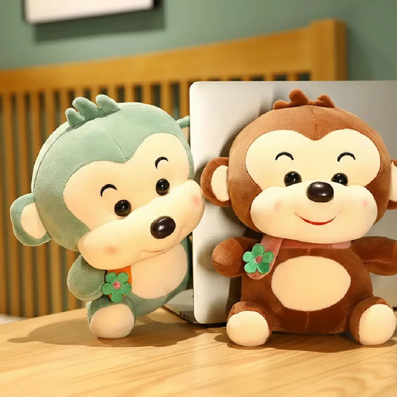 Kawaii Scarf Monkey Plush Toy 30 Cm Cute Buddy