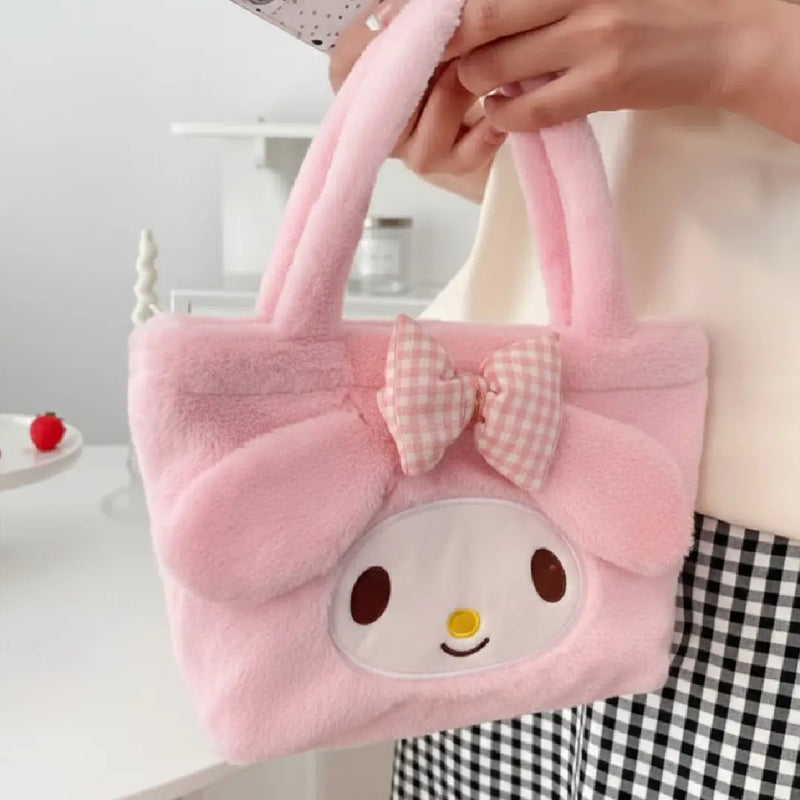 Kawaii Pink Plush Cat Bag Lovely Plush Design