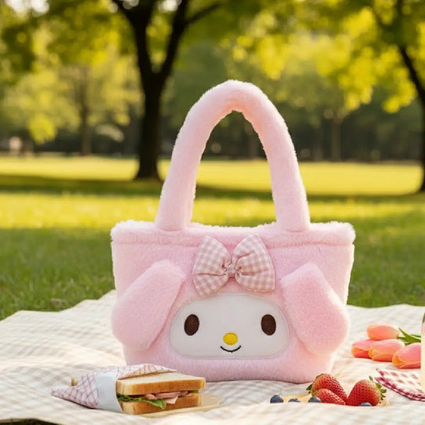 Kawaii Pink Plush Cat Bag Lovely Plush Design