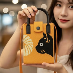 Compact Cat-Themed Style - Mini Crossbody Bag