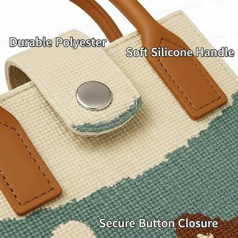 Brown Puppy Knit Style - Mini Crossbody Bag