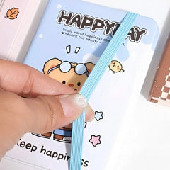 Happy Day Cute Bear Aesthetic A7 Pocket Diary/Journal