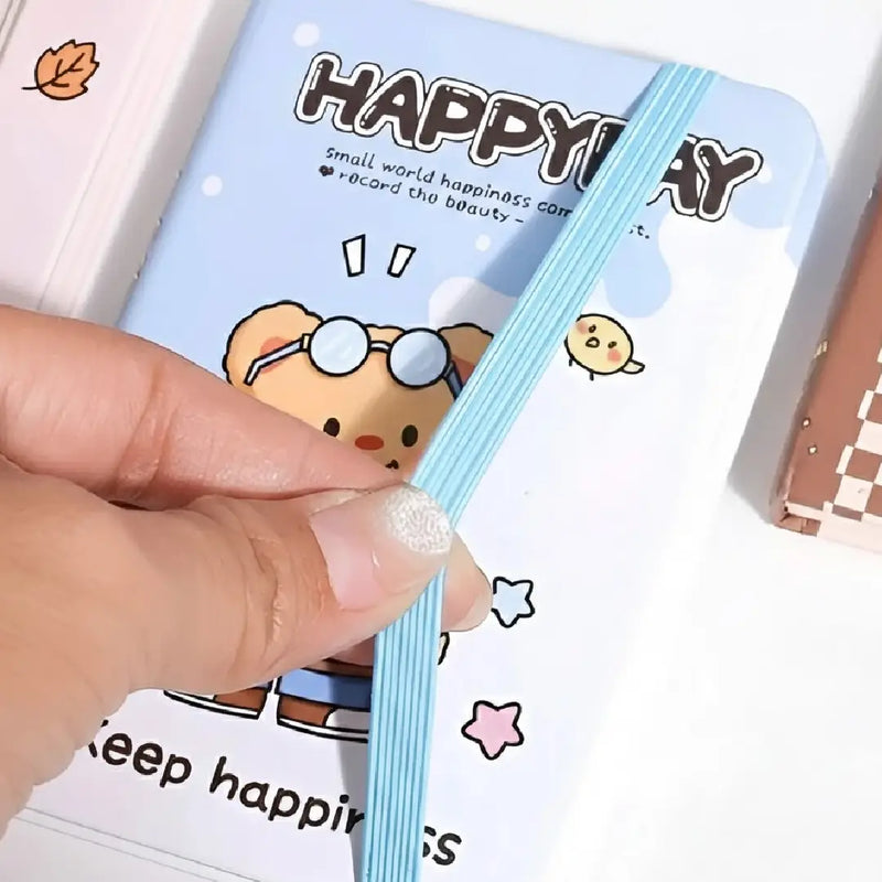 Happy Day Cute Bear Aesthetic A7 Pocket Diary/Journal