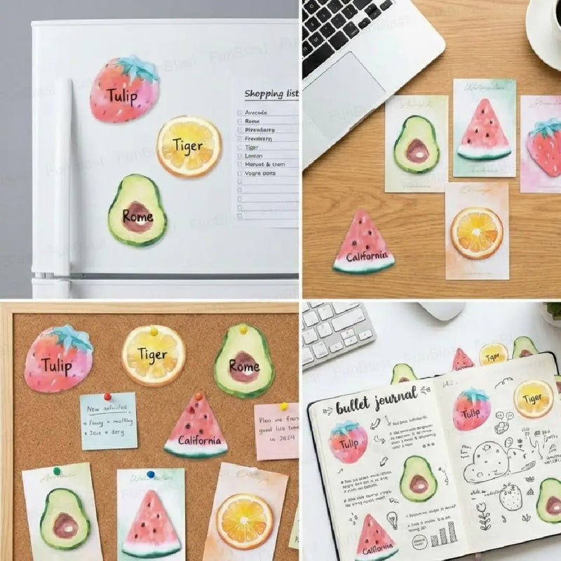 Artistic Fruit Series Sticky Notes: 30 Sheets Per Pad