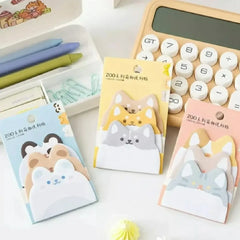 Kawaii Zoo Series Animal Sticky Notes Pastel Style