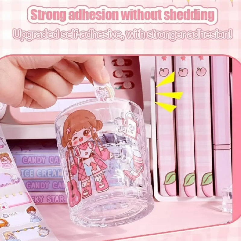 Kawaii Name Label Stickers Roll Cute Design (300 Pcs Per Roll)