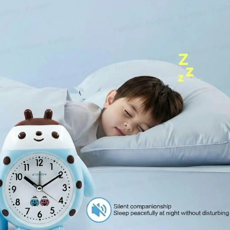 Ladybug Table Alarm Clock with Pen Holder -Blue