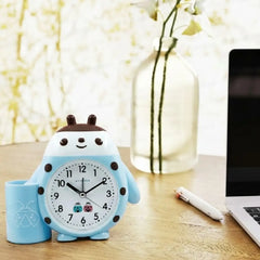 Ladybug Table Alarm Clock with Pen Holder -Blue