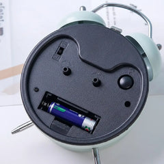 Vintage Style Twin Bell Clock Loud Alarm & Built-in Backlight Pastel Green