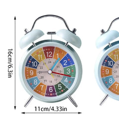 Vintage Style Twin Bell Clock Loud Alarm & Built-in Backlight Pastel Green