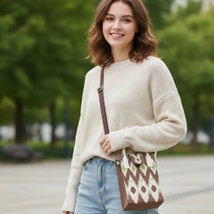 Compact Woven Pattern Style - Mini Crossbody Bag