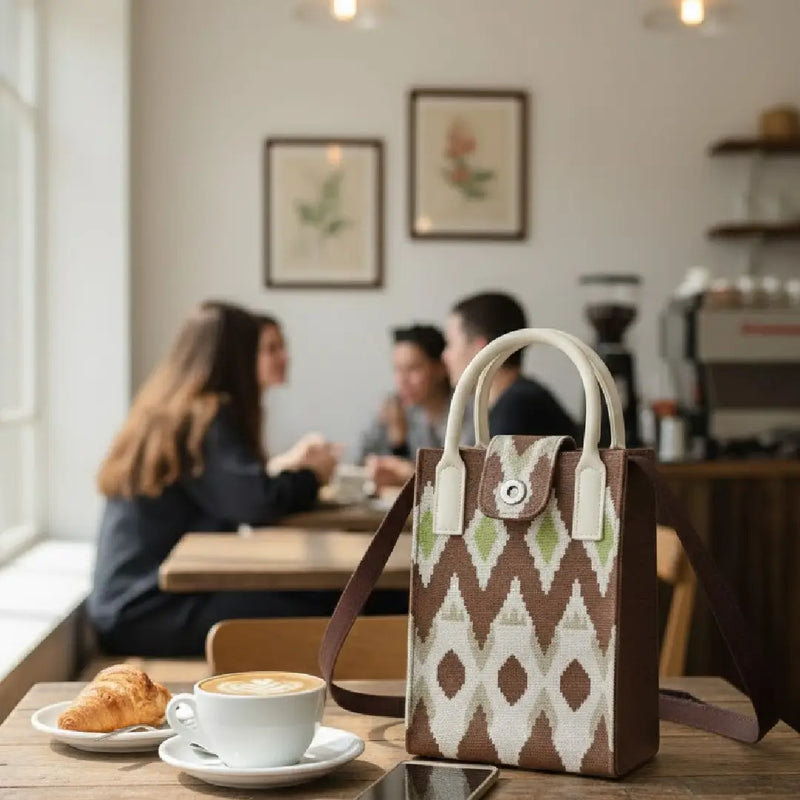Compact Woven Pattern Style - Mini Crossbody Bag