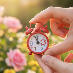 Tiny Cute Retro Twin Bell Alarm Clock – Red