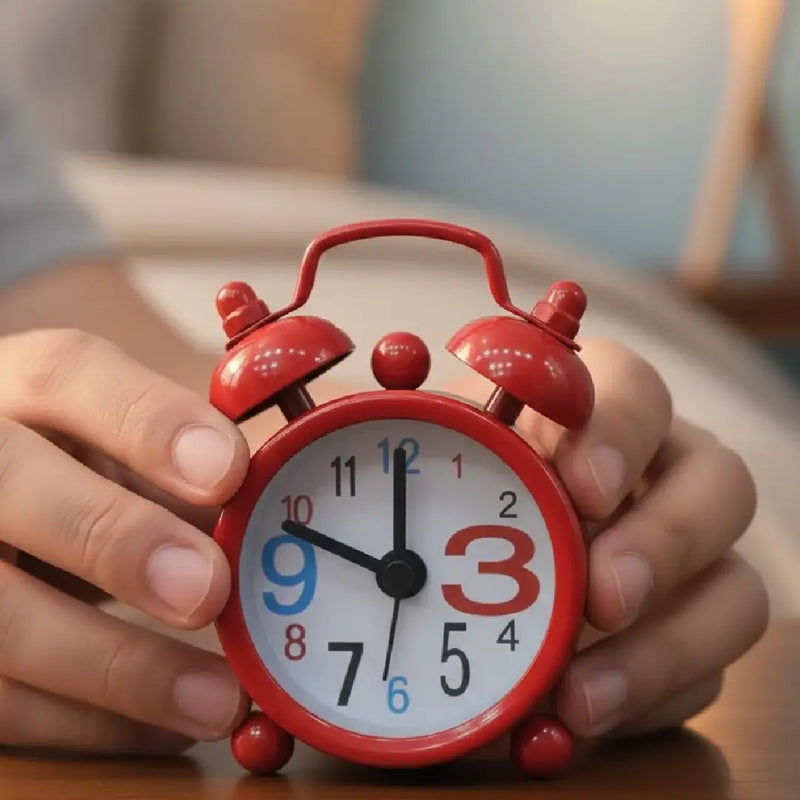 Tiny Cute Retro Twin Bell Alarm Clock – Red