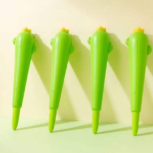 Green Cactus Squishy Gel Pen Cute Desk Accessory