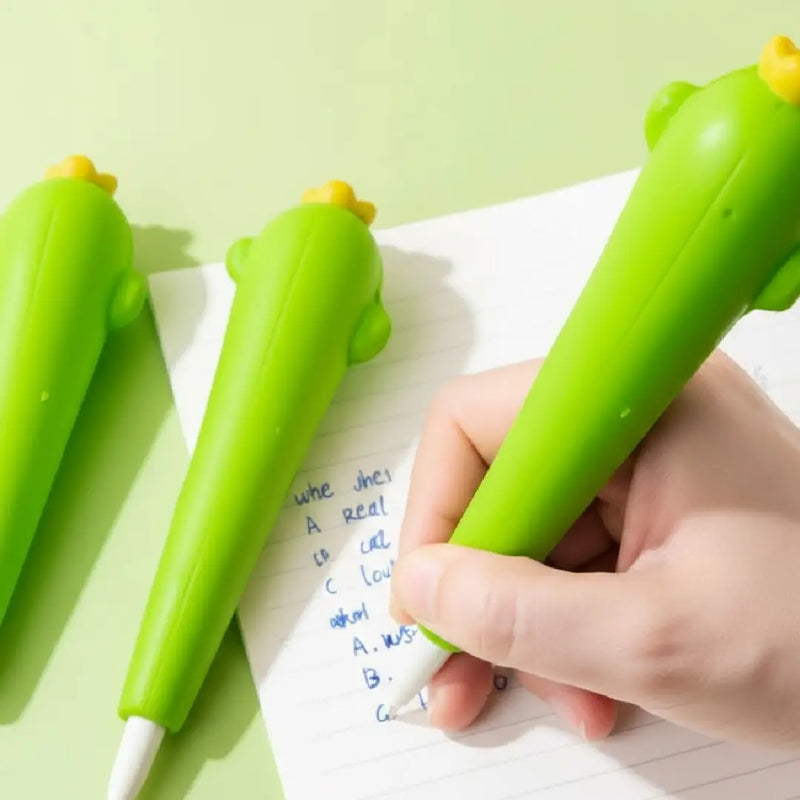 Green Cactus Squishy Gel Pen Cute Desk Accessory