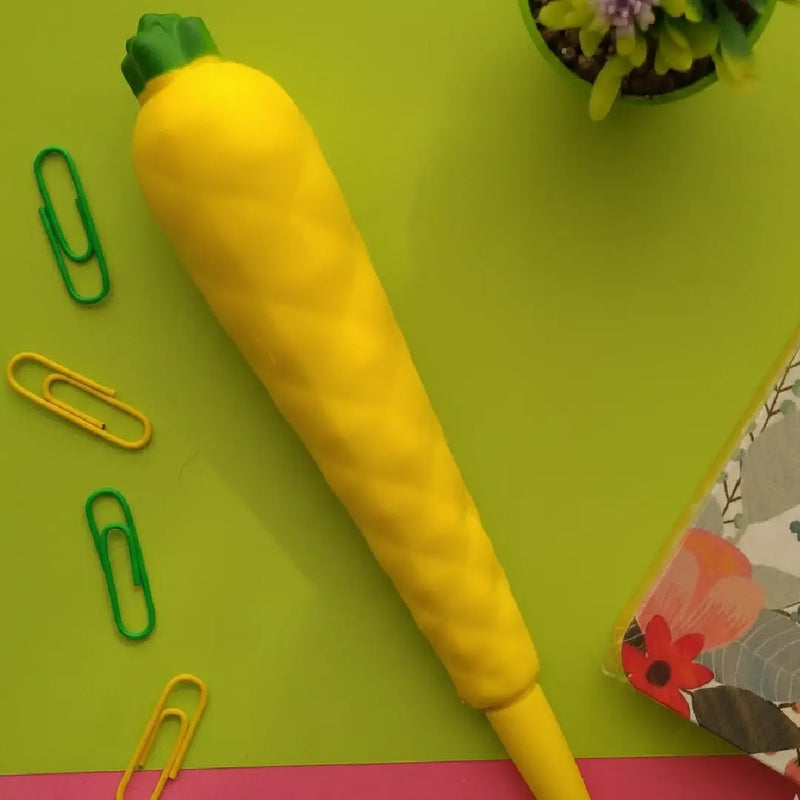 Yellow Pineapple Squishy Gel Pen Cute Desk Accessory