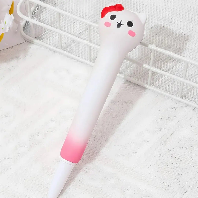 Kitty red Squishy gel pen Cute Desk Accessory