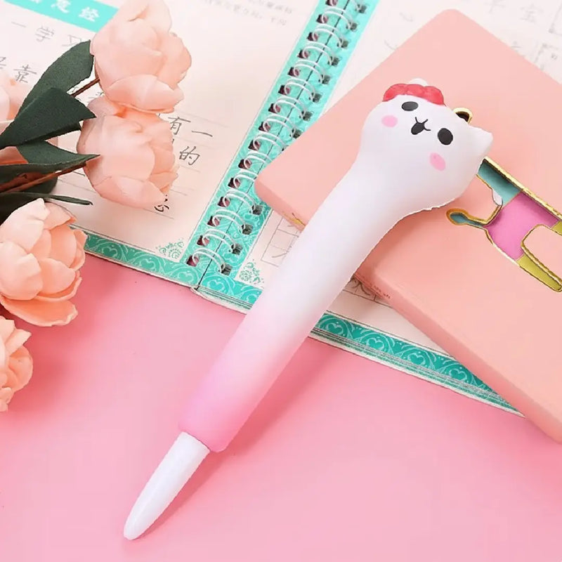 Kitty red Squishy gel pen Cute Desk Accessory