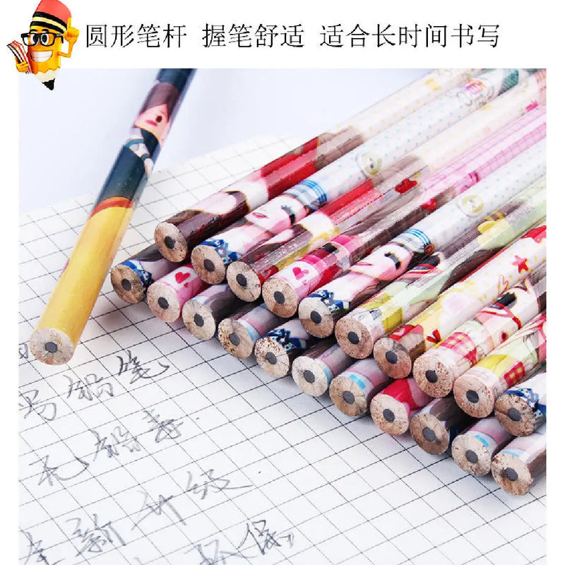 Kawaii Fruit Series: 6-Piece Decorative HB Pencil Set