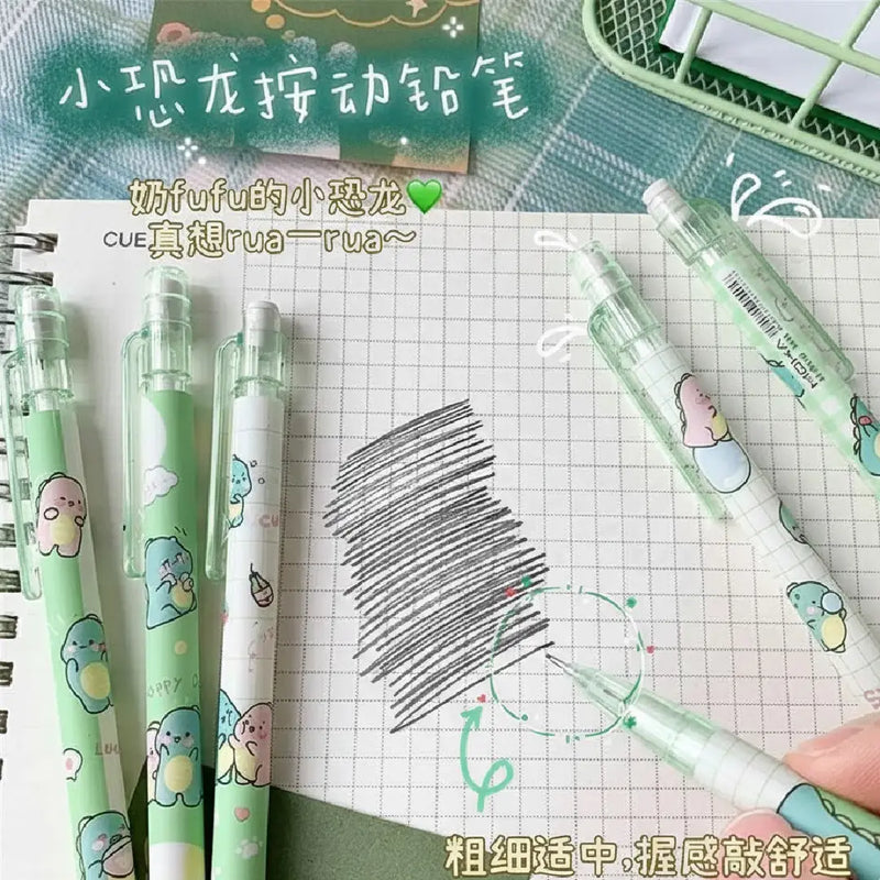 Premium Dinosaur Mechanical Pencils – Smooth Writing 0.5mm Lead