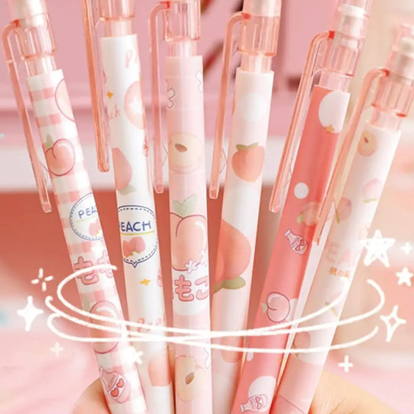 Cute Pink Peach 0.5mm Mechanical Pencils Kawaii Design