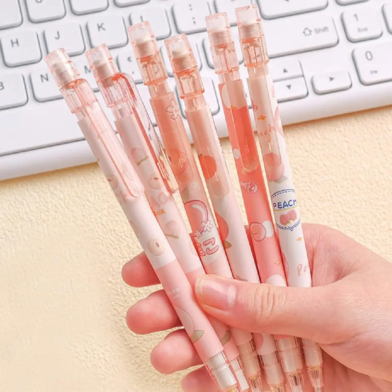 Cute Pink Peach 0.5mm Mechanical Pencils Kawaii Design
