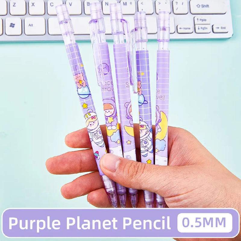 Cute Purple Planet 0.5mm Mechanical Pencil Kawaii Design