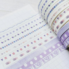 Lavender Minimalist Gradients Washi Tape Collection 10 Rolls Set