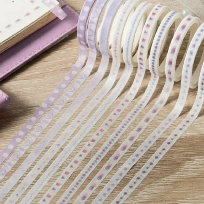 Lavender Minimalist Gradients Washi Tape Collection 10 Rolls Set