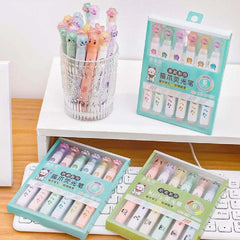 Cute Cat Paw Pastel Highlighter 6-Piece Set