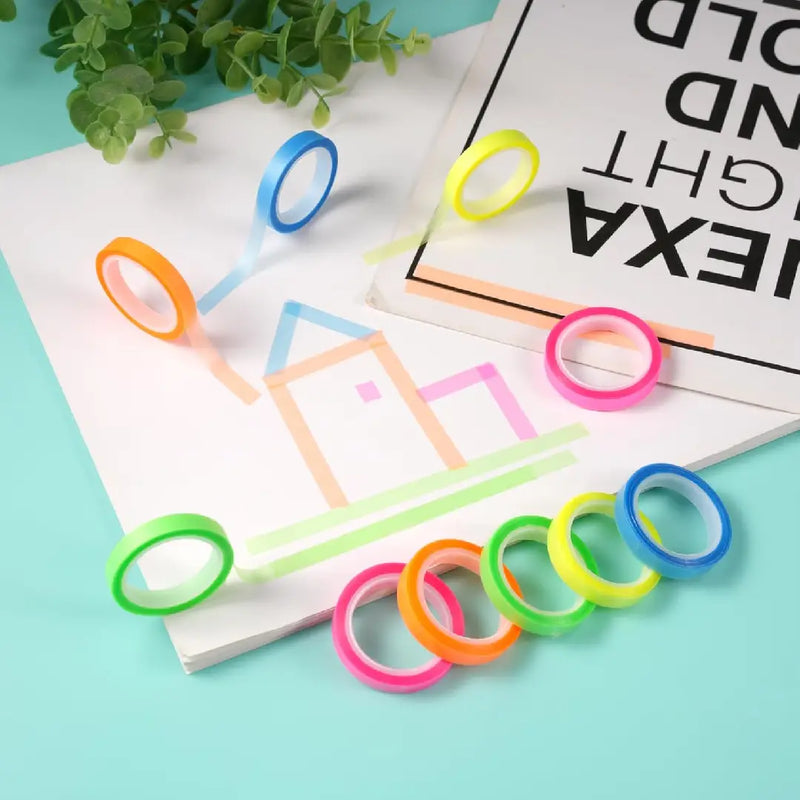 Aesthetic Rainbow Gradient Washi Tape - 10 Pack