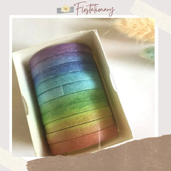 Aesthetic Rainbow Gradient Washi Tape - 10 Pack