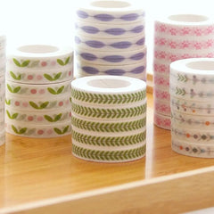 Multi-Patterned Washi Tape 5 Rolls Collection Set