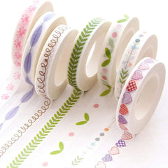 Multi-Patterned Washi Tape 5 Rolls Collection Set