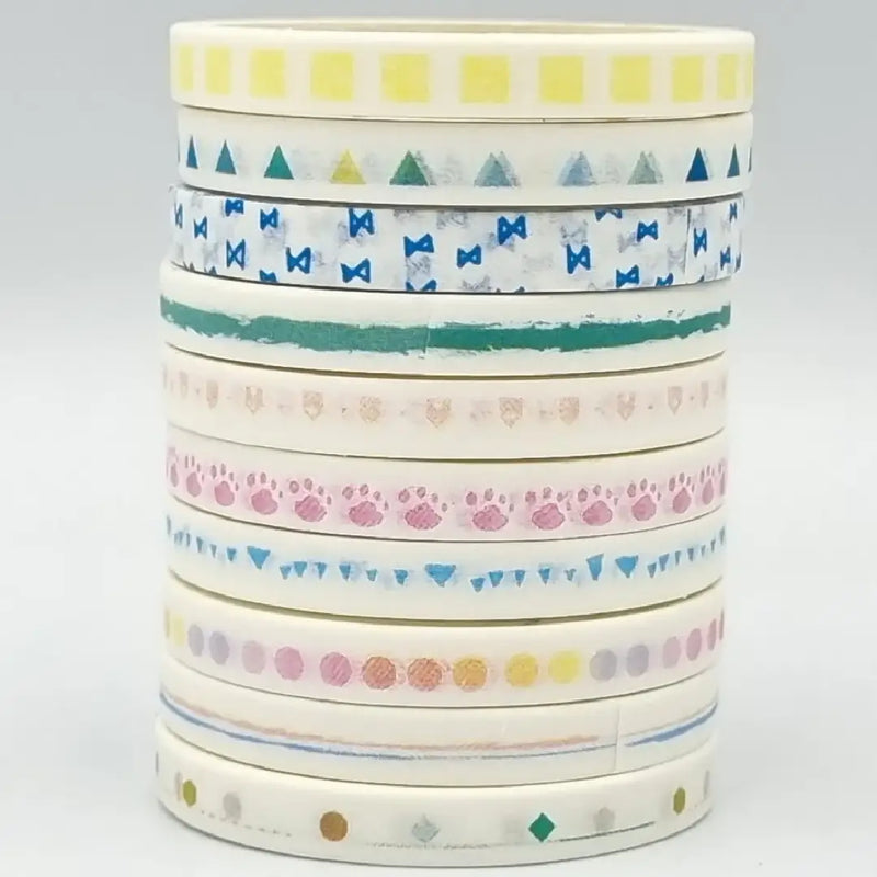 Pastel Dreamy Washi Tape Collection 10 Rolls Set