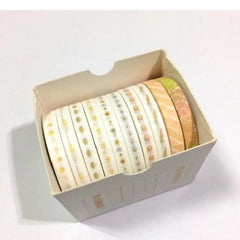 Multi-Colored Washi Tape Collection 10 Rolls Set